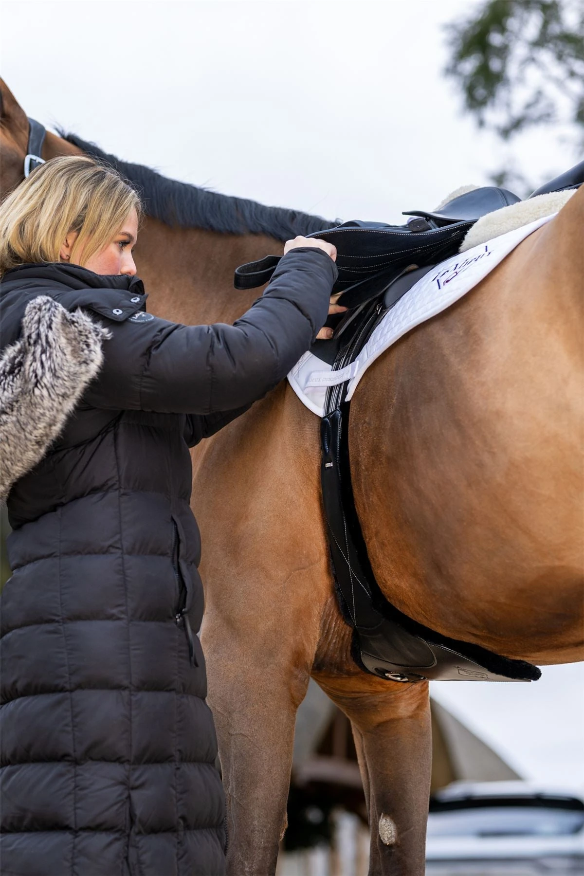 LeMieux Arika Simuwool Contoured Long Stud Girth 6 LeMieux Arika Simuwool Contoured Long Stud Girth - Image 4