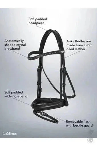 LeMieux Arika Dressage Bridle Brown/Silver 5 LeMieux Arika Dressage Bridle Brown/Silver - Image 3