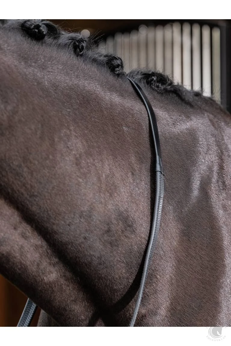 LeMieux Rubber Reins Black 4 LeMieux Rubber Reins Black - Image 2