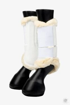 LeMieux Fleece Edged Mesh Brushing Boots White