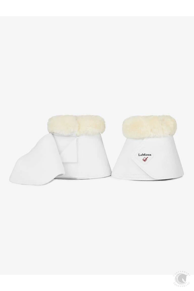 LeMieux Fleece WrapRound Over Reach Boots White 4 LeMieux Fleece WrapRound Over Reach Boots White - Image 2