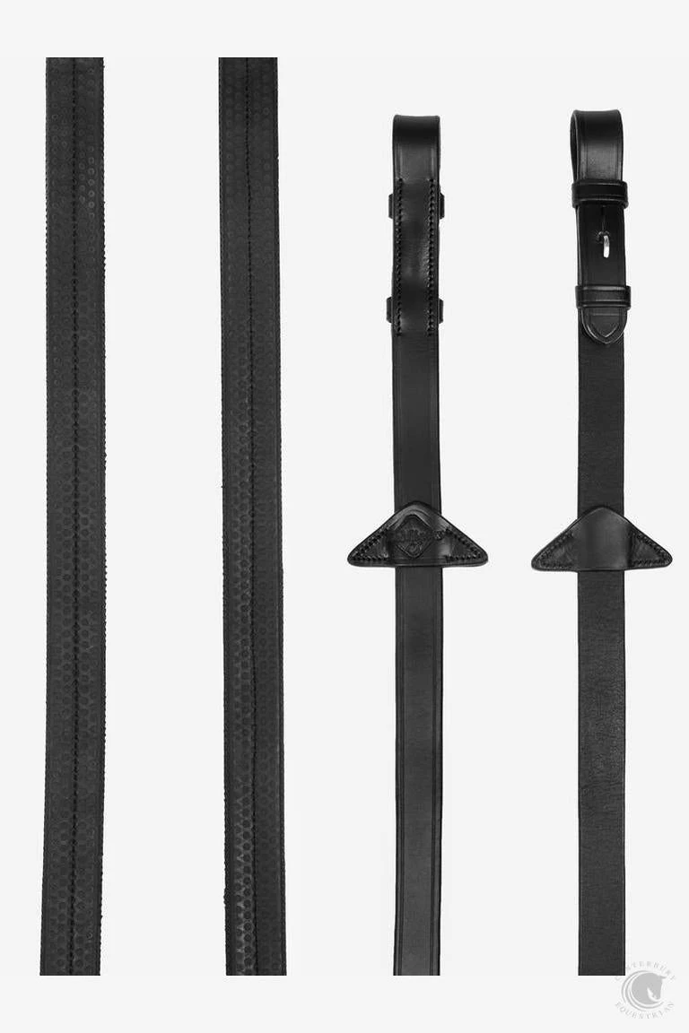 LeMieux Rubber Reins Black 3 LeMieux Rubber Reins Black